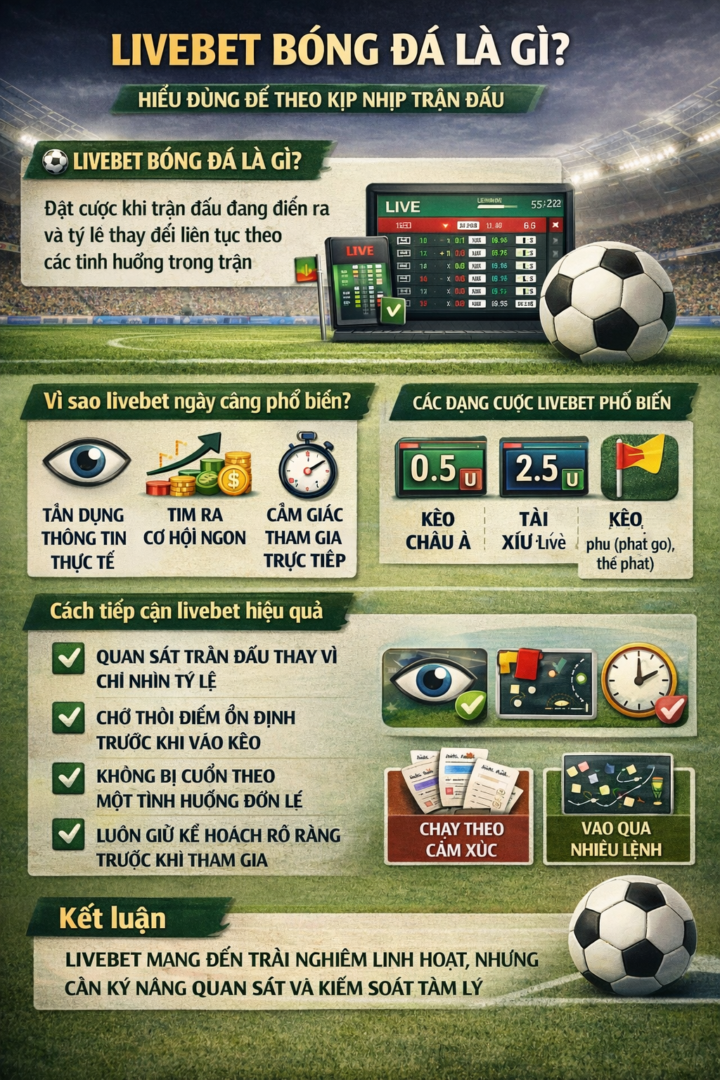 Hướng dẫn cược livebet bóng đá